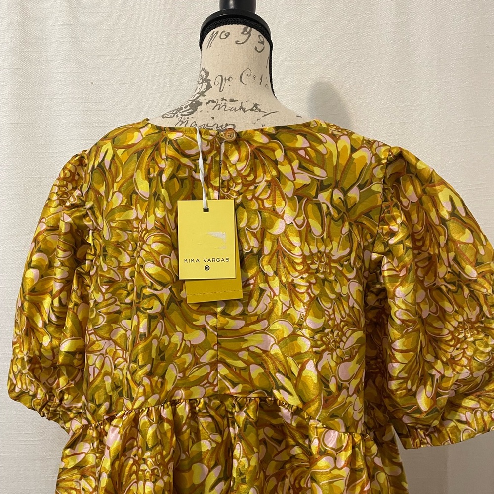 Kika Vargas Women’s Dress Mini 2X or 1x Yellow, Gold - Picture 5 of 16